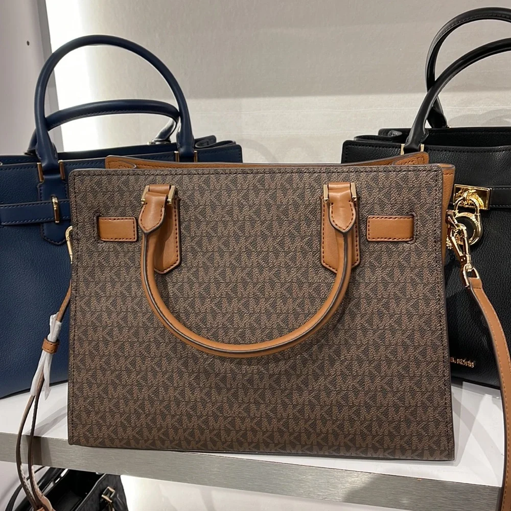 Michael Kors Hamilton Meidum Satchel Shoulder Crossbody 
Brown - Picture 6 of 16